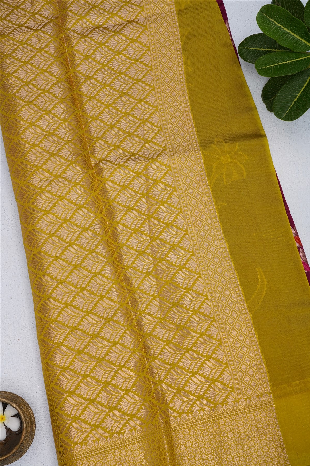 Banarasi Kathan Silk Dark Purple Saree