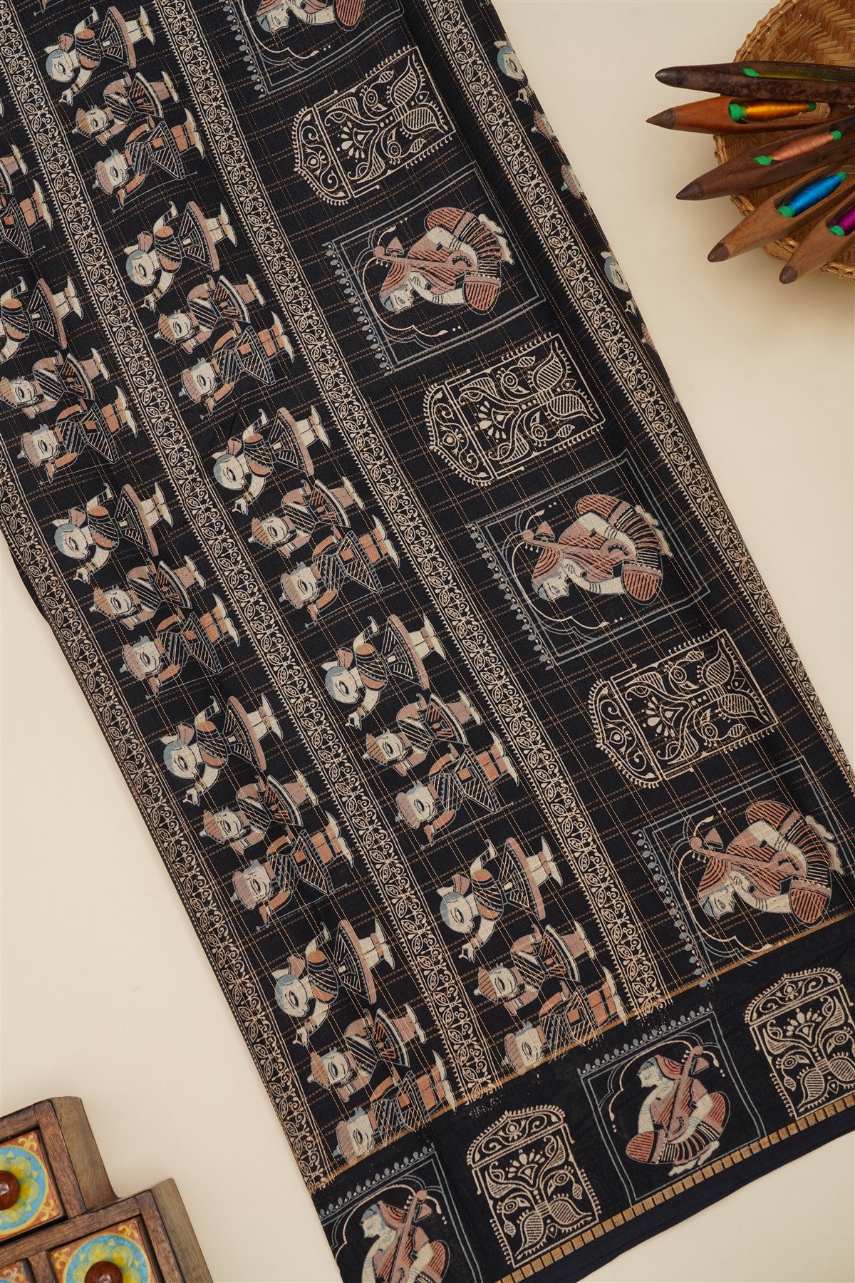 Fancy Viscose Black Saree
