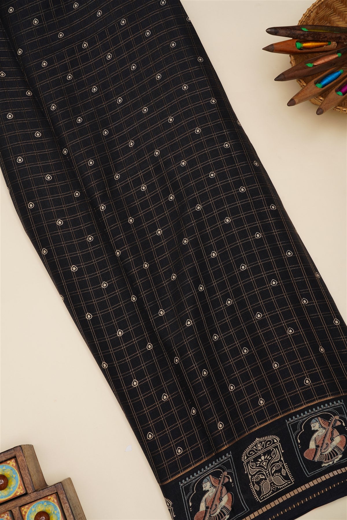 Fancy Viscose Black Saree