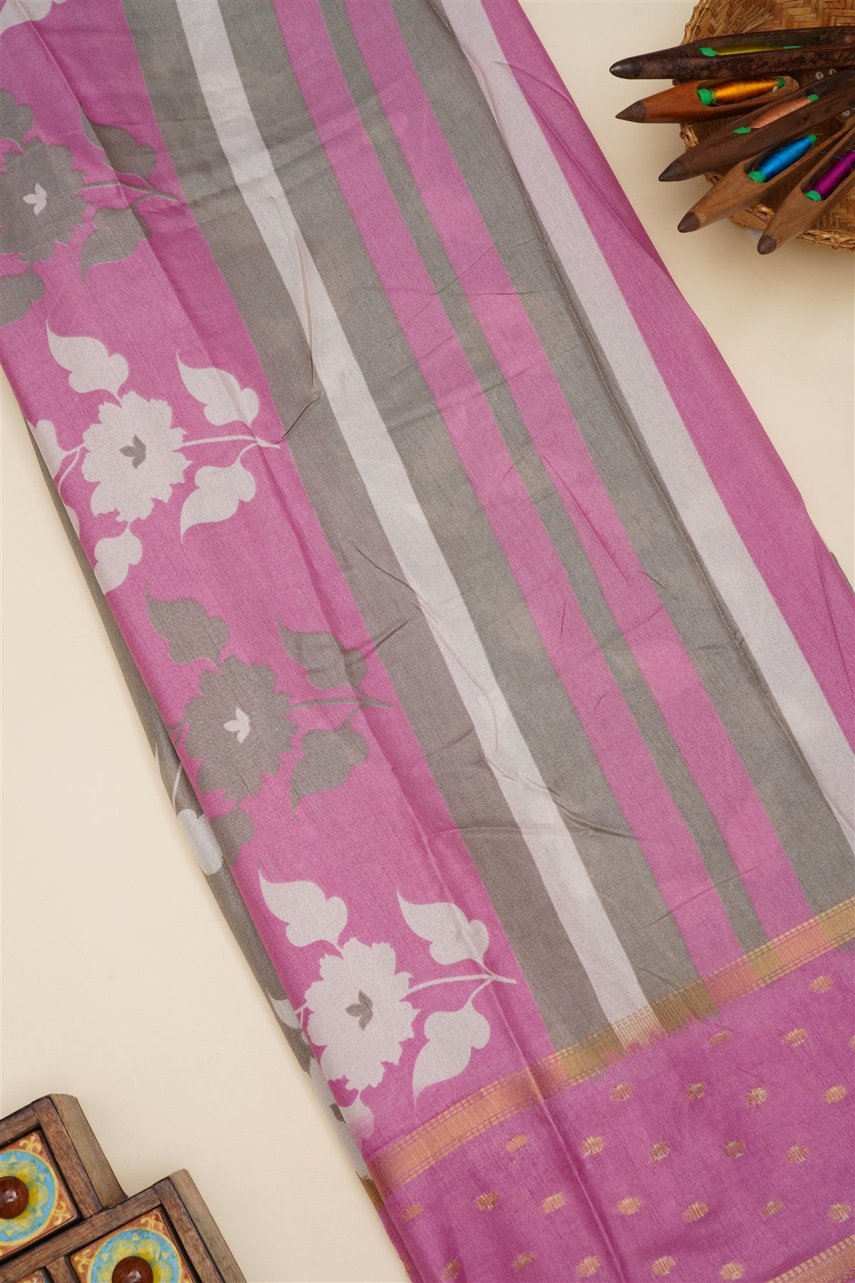 Fancy Dola Silk Grey  Saree