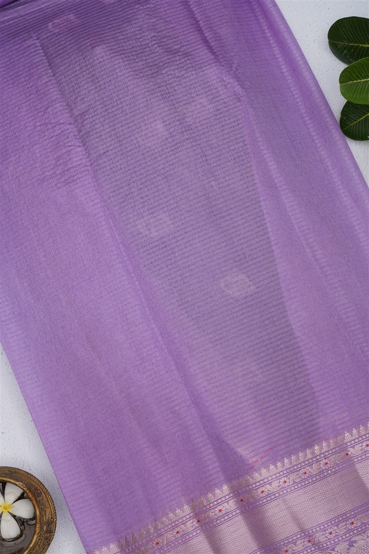 Fancy Litchi Silk Violet Saree