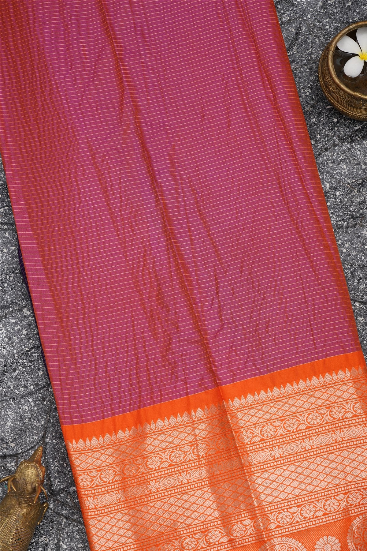 Banarasi Kathan Silk Violet Saree