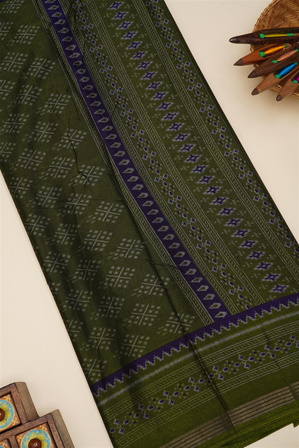 Fancy Silk Blend Violet Saree
