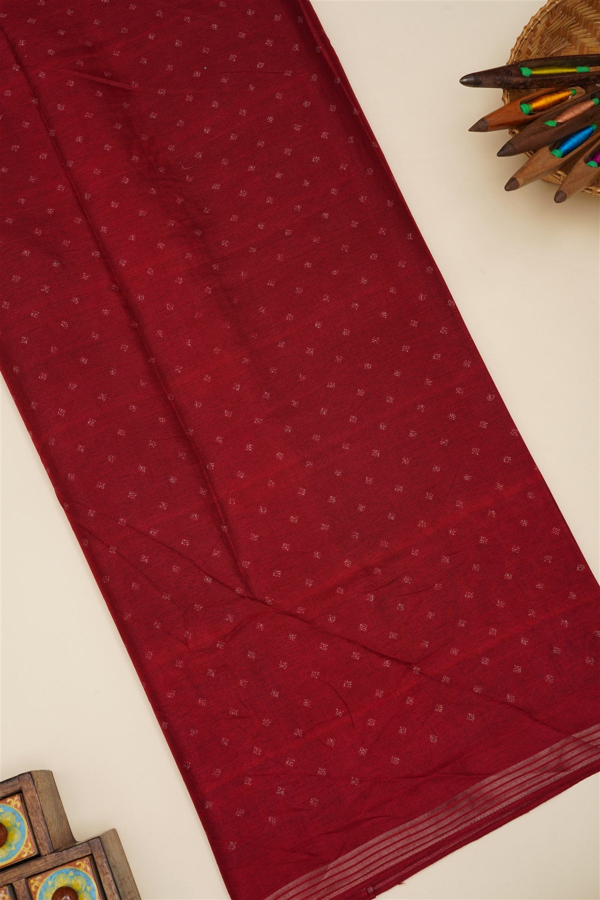 Fancy Silk Blend Dark Green Saree