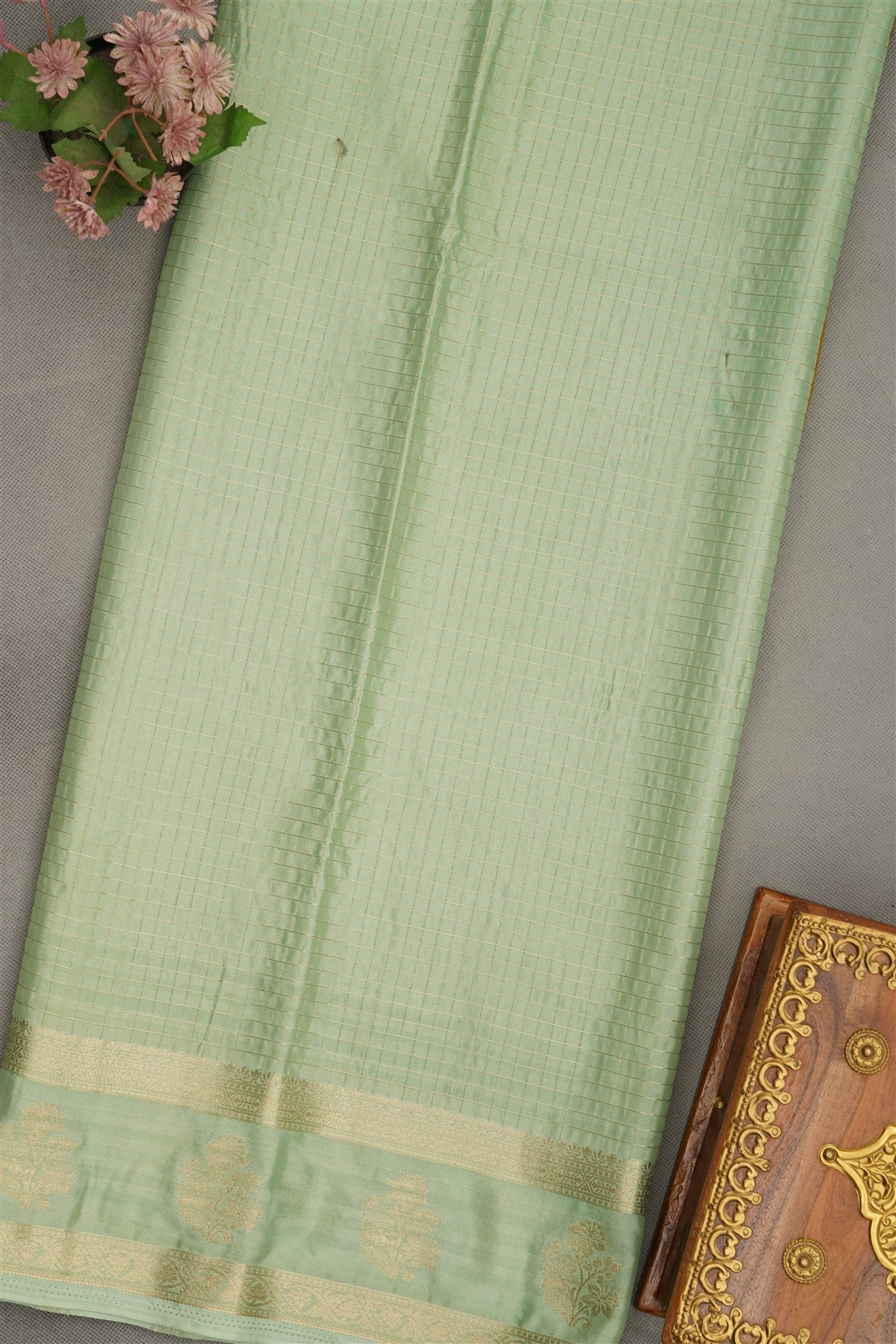Banarasi Crepe Dark Mustard  Saree