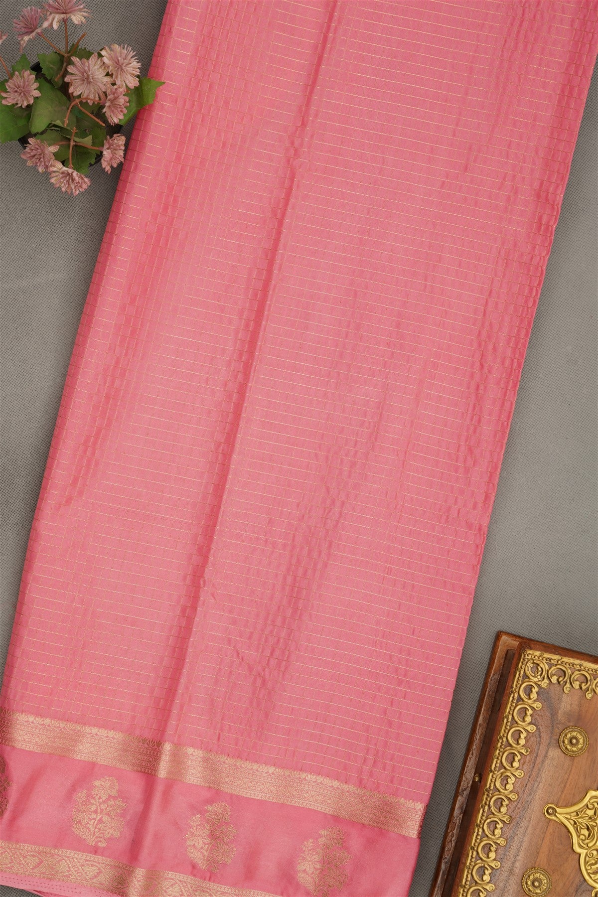 Banarasi Crepe Dark Purple  Saree