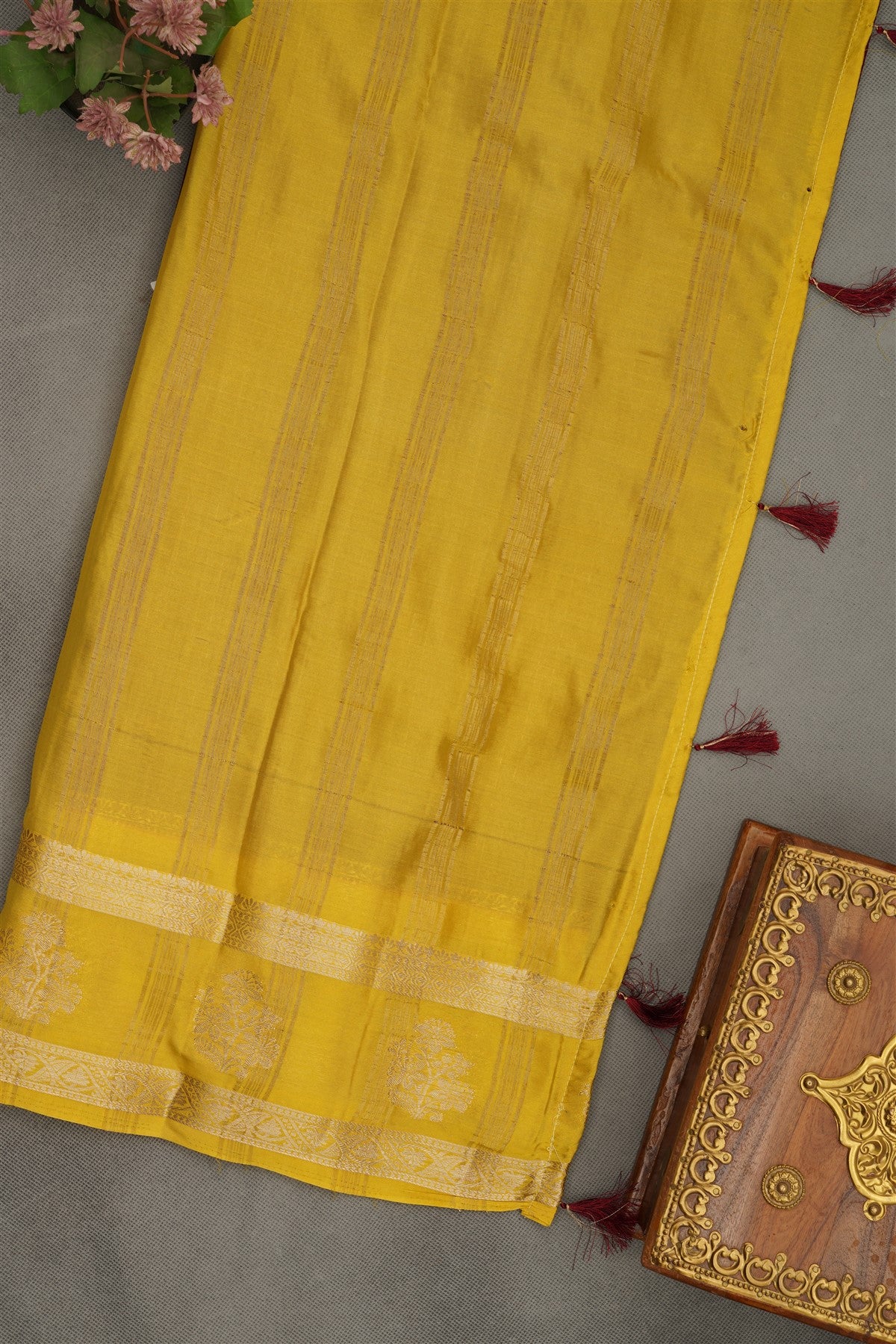 Banarasi Crepe Maroon  Saree