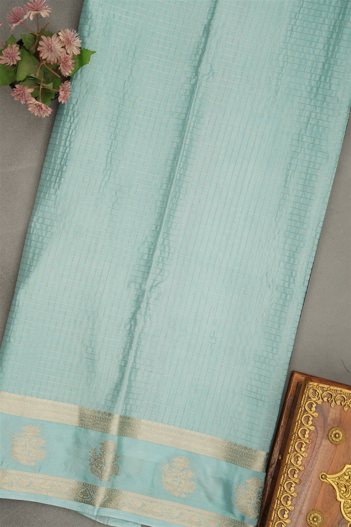 Banarasi Crepe Violet  Saree