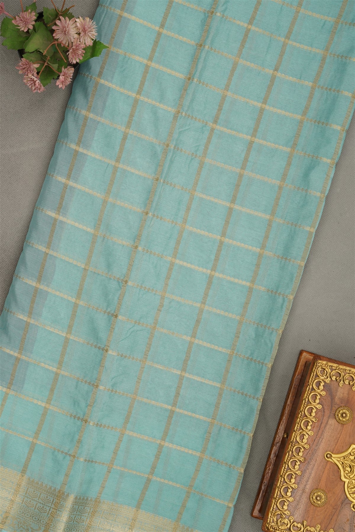 Banarasi Chinon Chiffon Violet  Saree