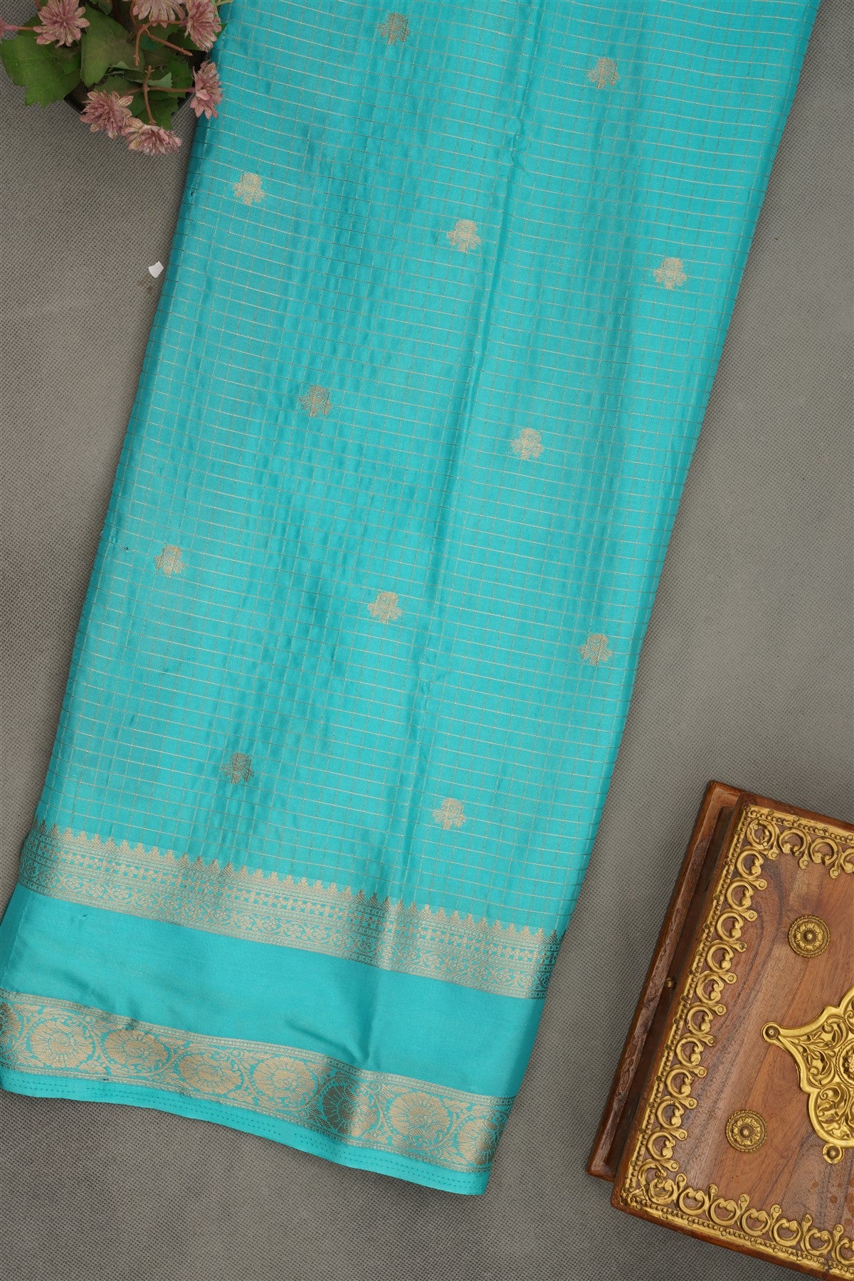 Banarasi Crepe Dark Blue  Saree