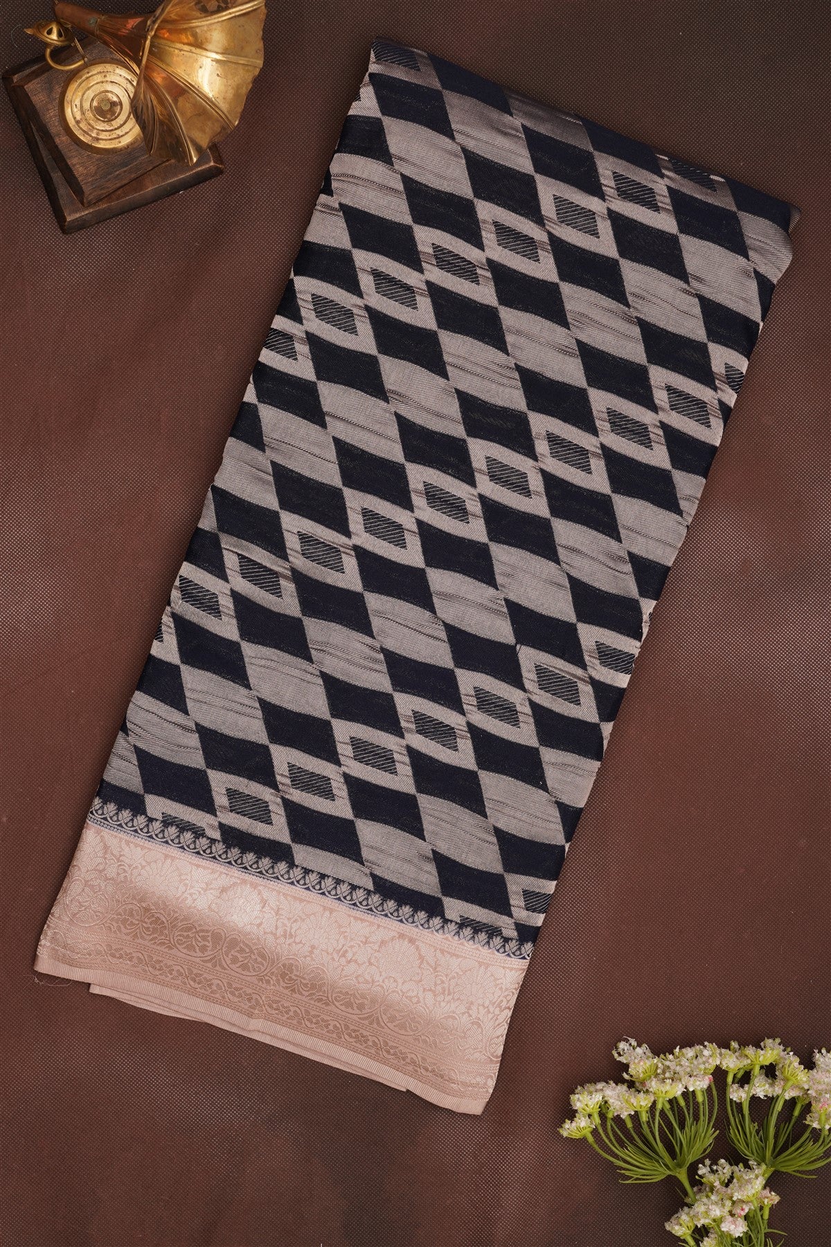 Banarasi Georgette Dark Navy Blue Saree