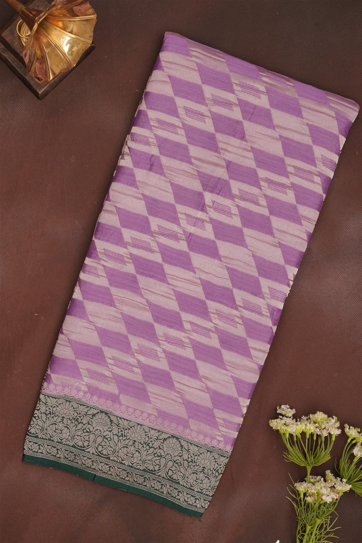 Banarasi Georgette Lavender Saree