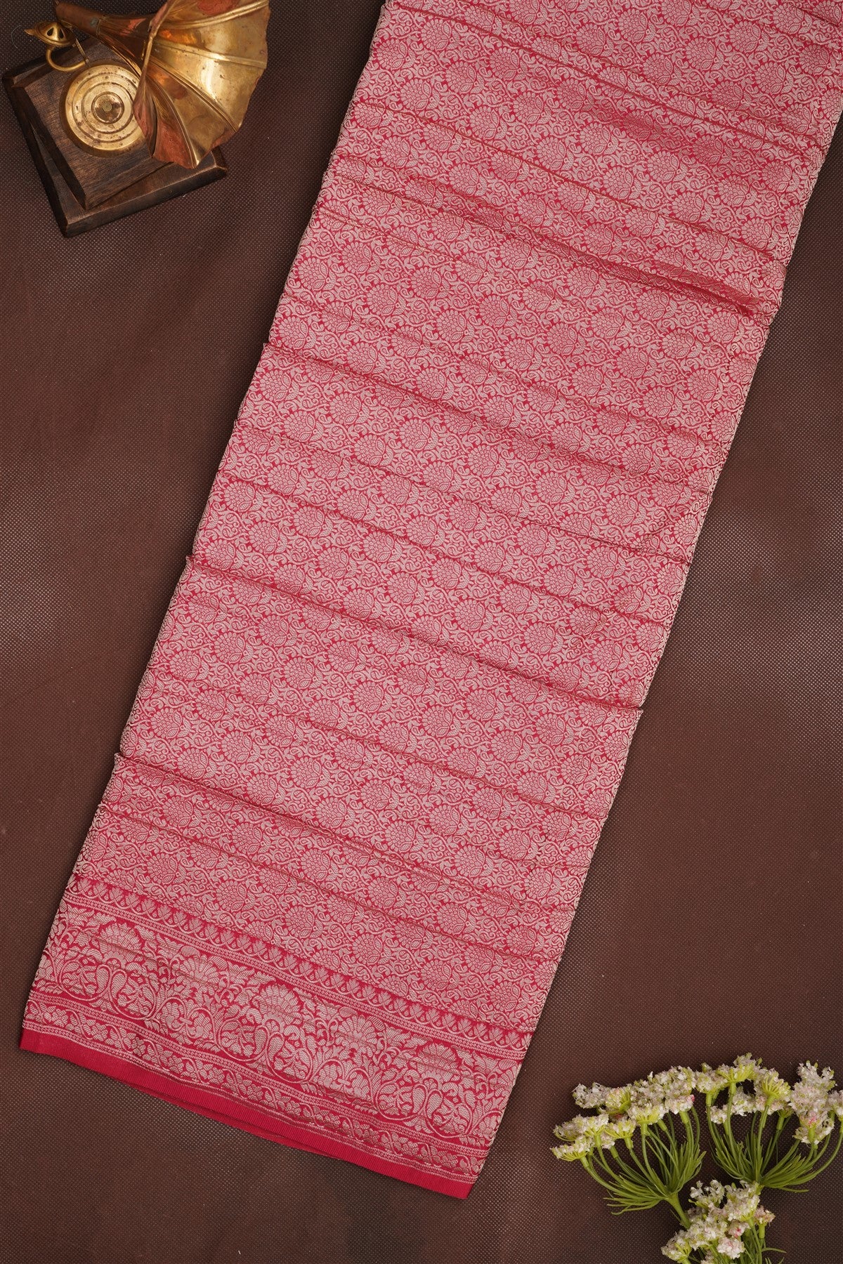 Banarasi Georgette Lime Green Saree