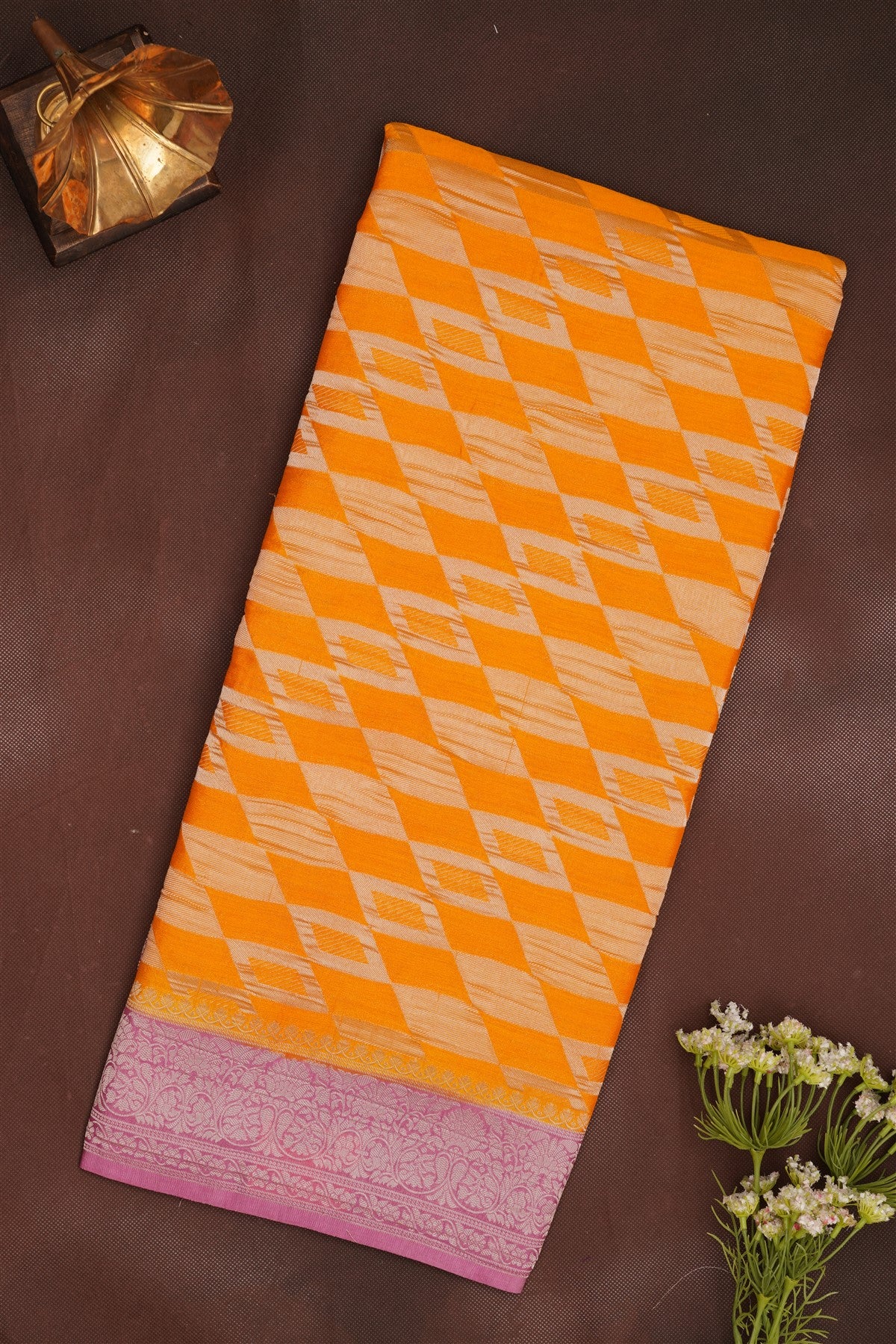 Banarasi Georgette Mustard Saree