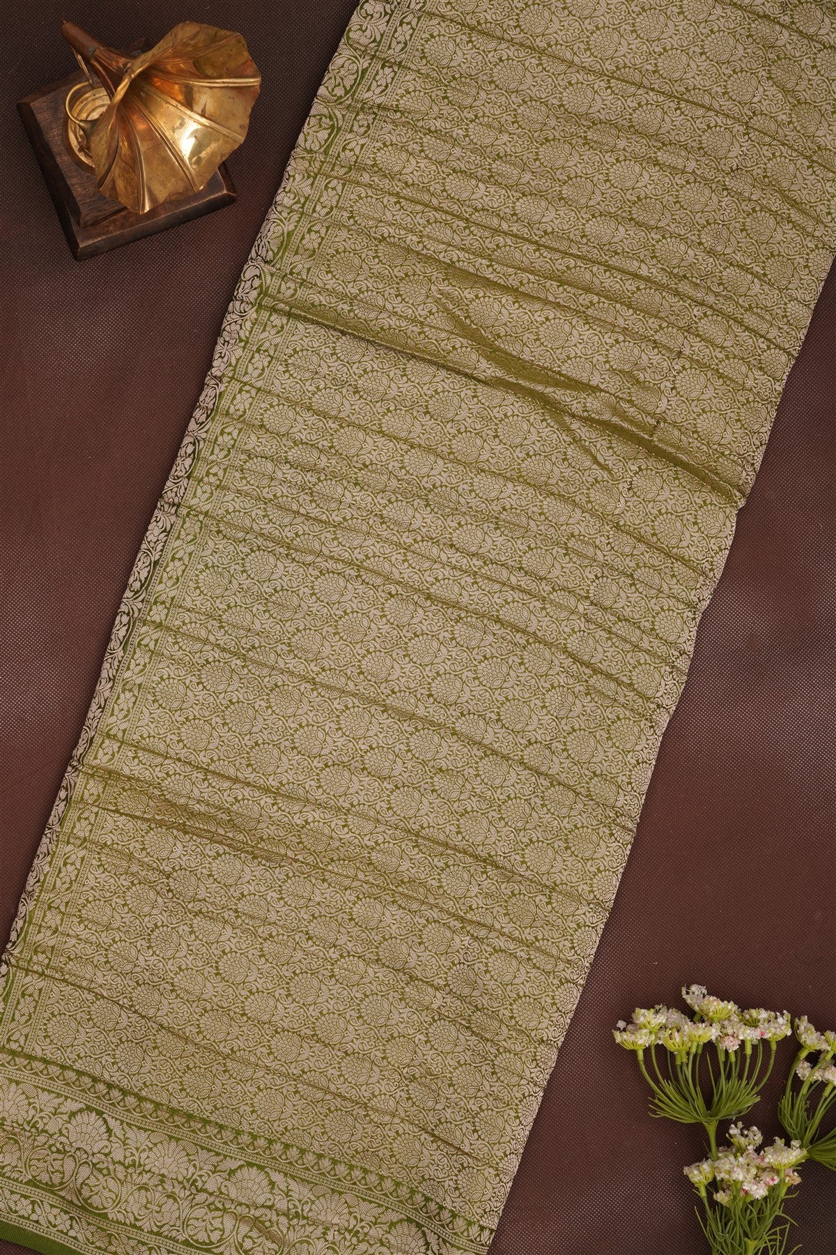 Banarasi Georgette Peach Saree