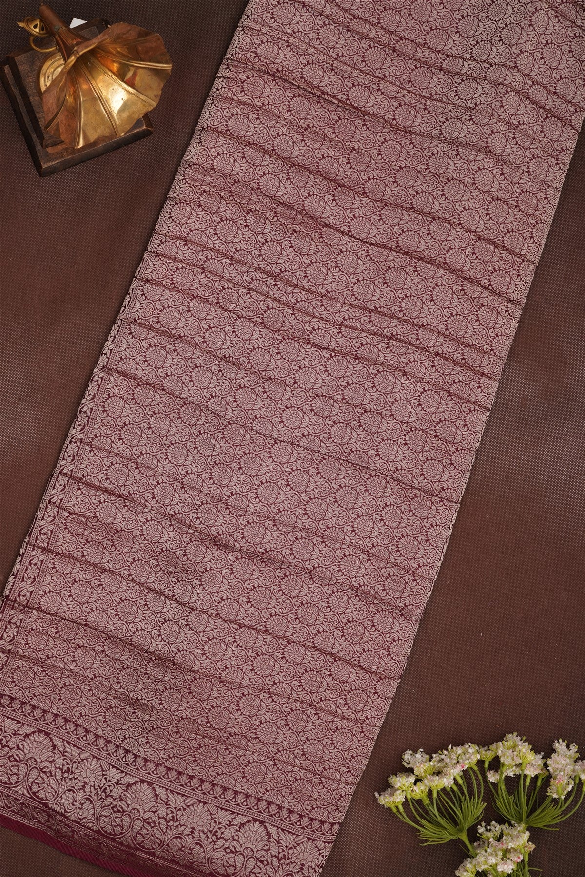 Banarasi Georgette Peach Saree