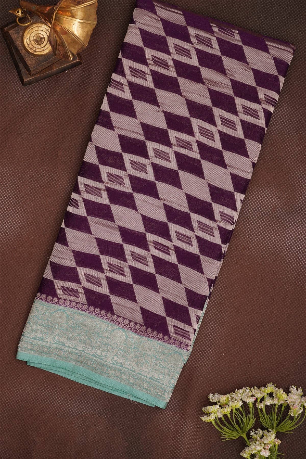 Banarasi Georgette Purple Saree