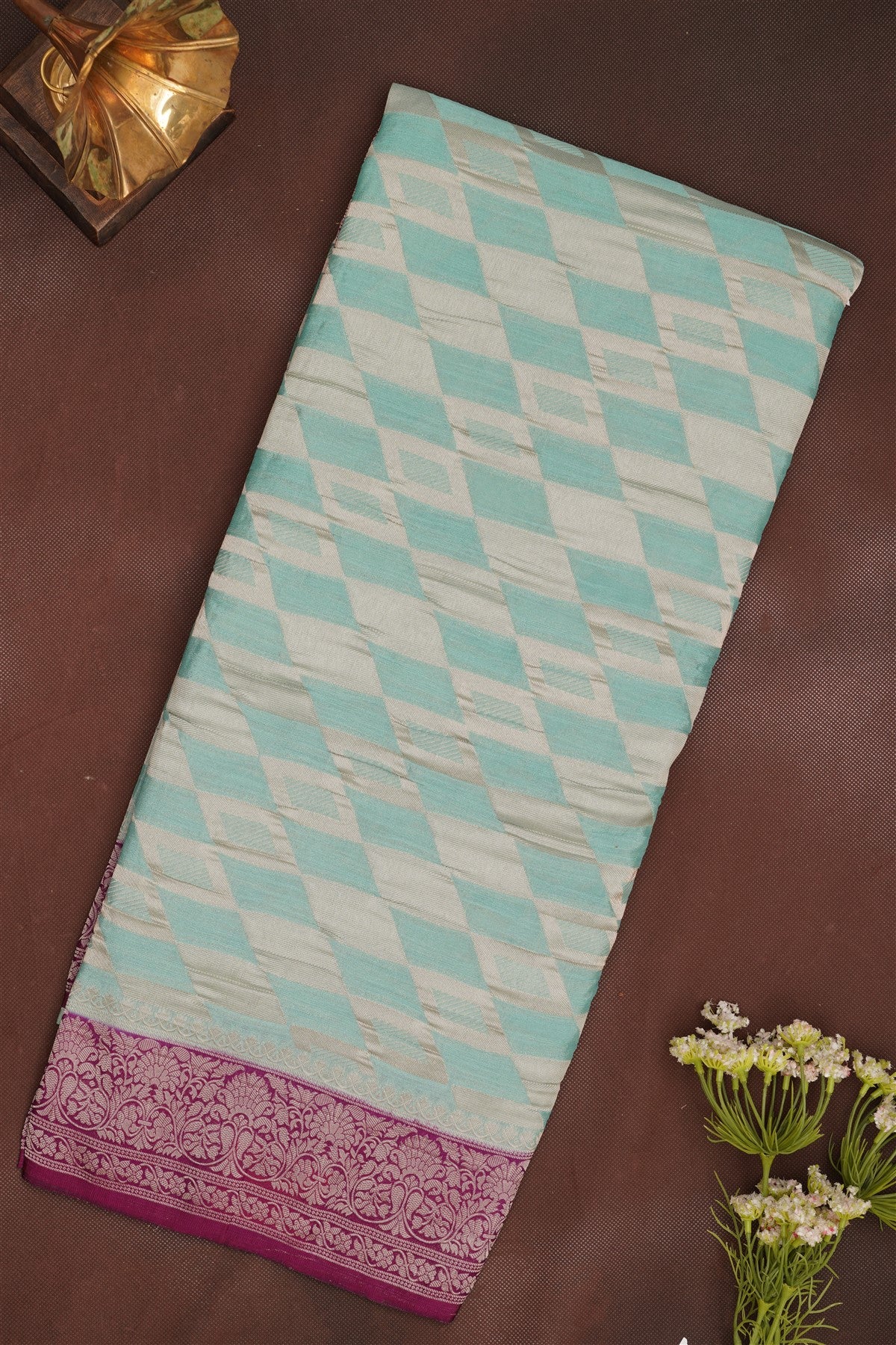 Banarasi Georgette Sea Green Saree