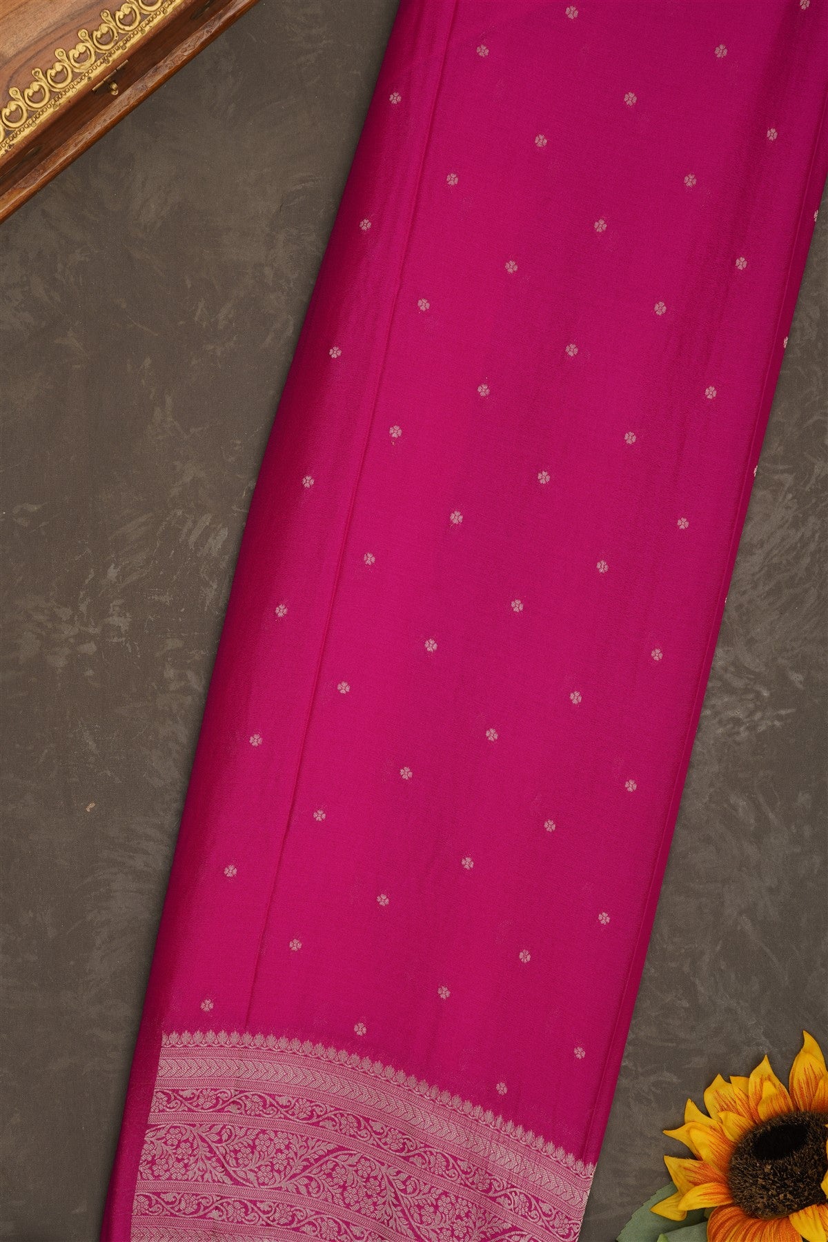 Banarasi Georgette Dark Purple Saree