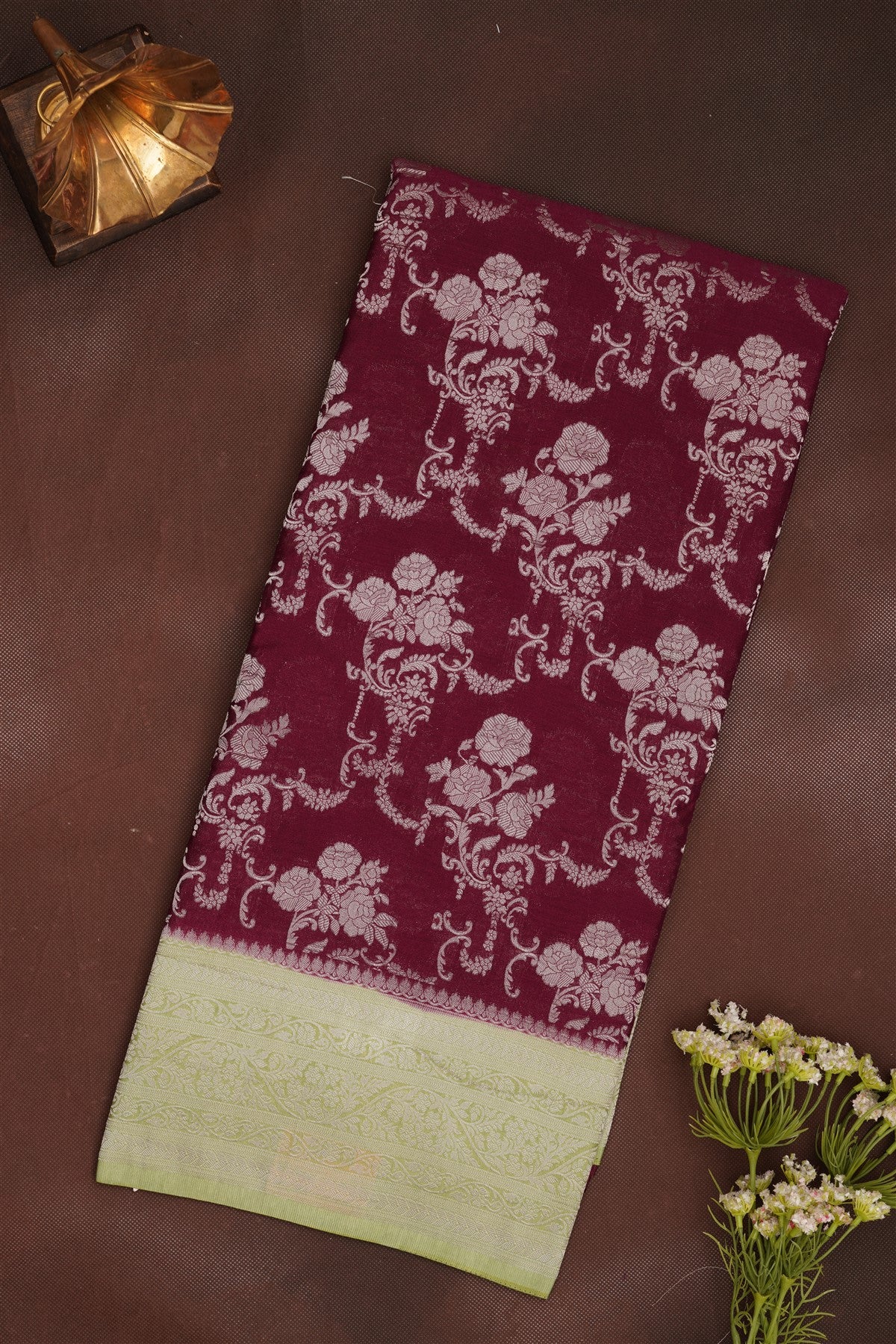 Banarasi Georgette Dark Purple Saree