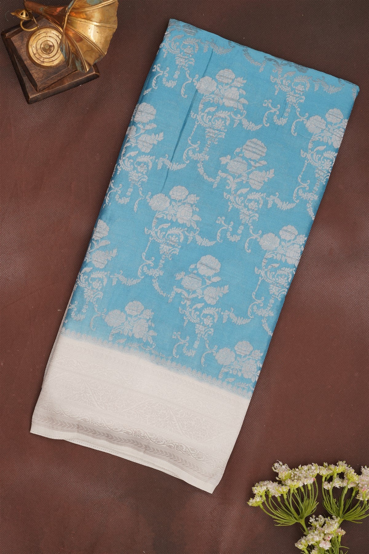 Banarasi Georgette Light Blue Saree