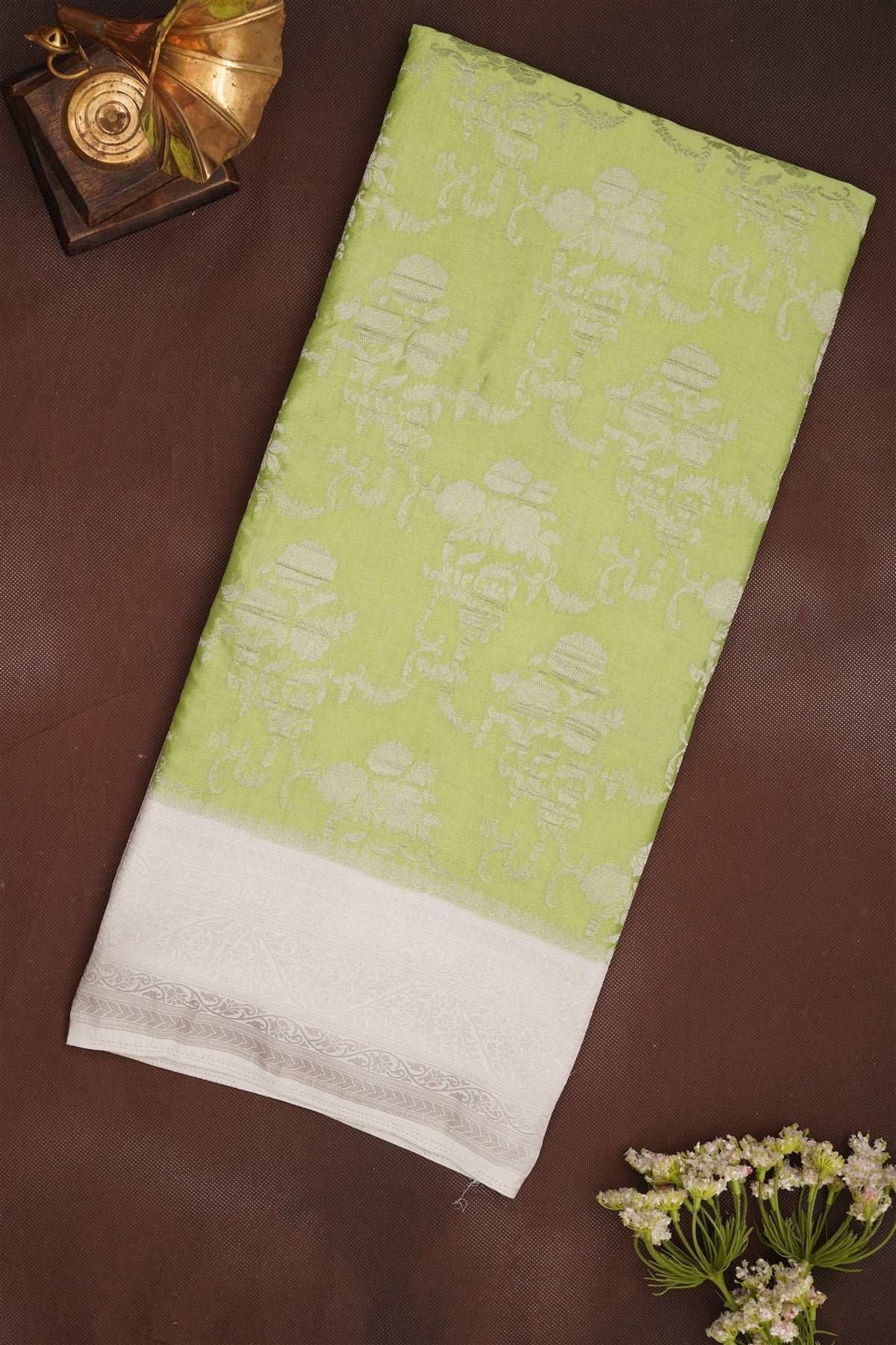 Banarasi Georgette Light Green Saree