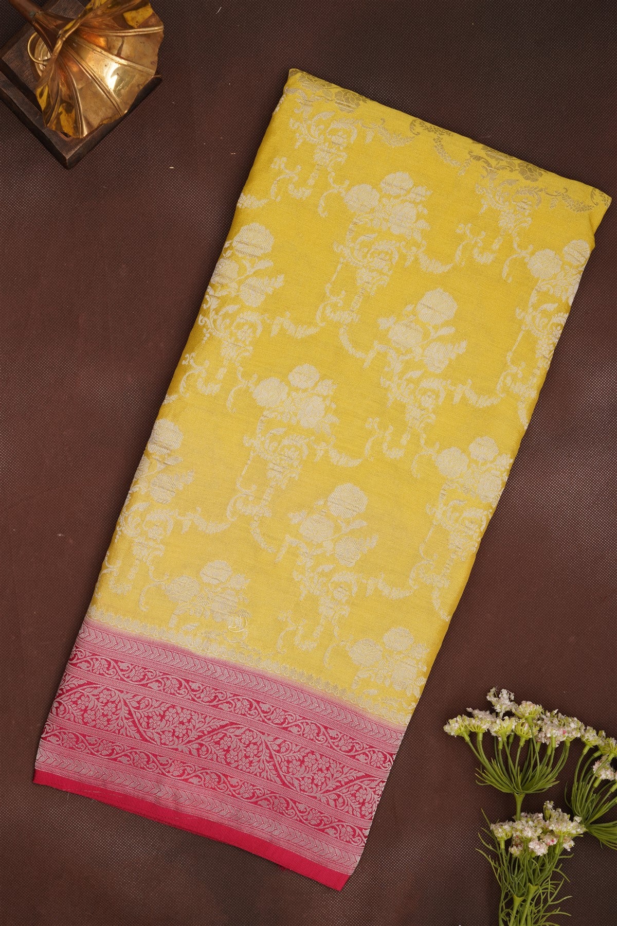 Banarasi Georgette Light Yellow Saree