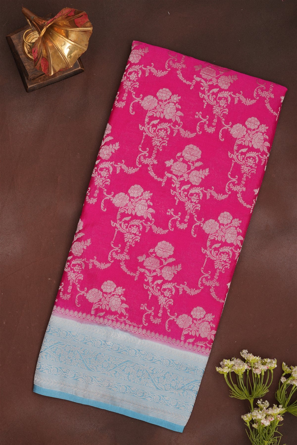 Banarasi Georgette Magenta Saree
