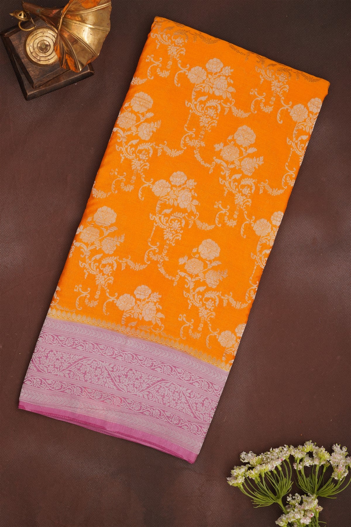 Banarasi Georgette Mustard Saree
