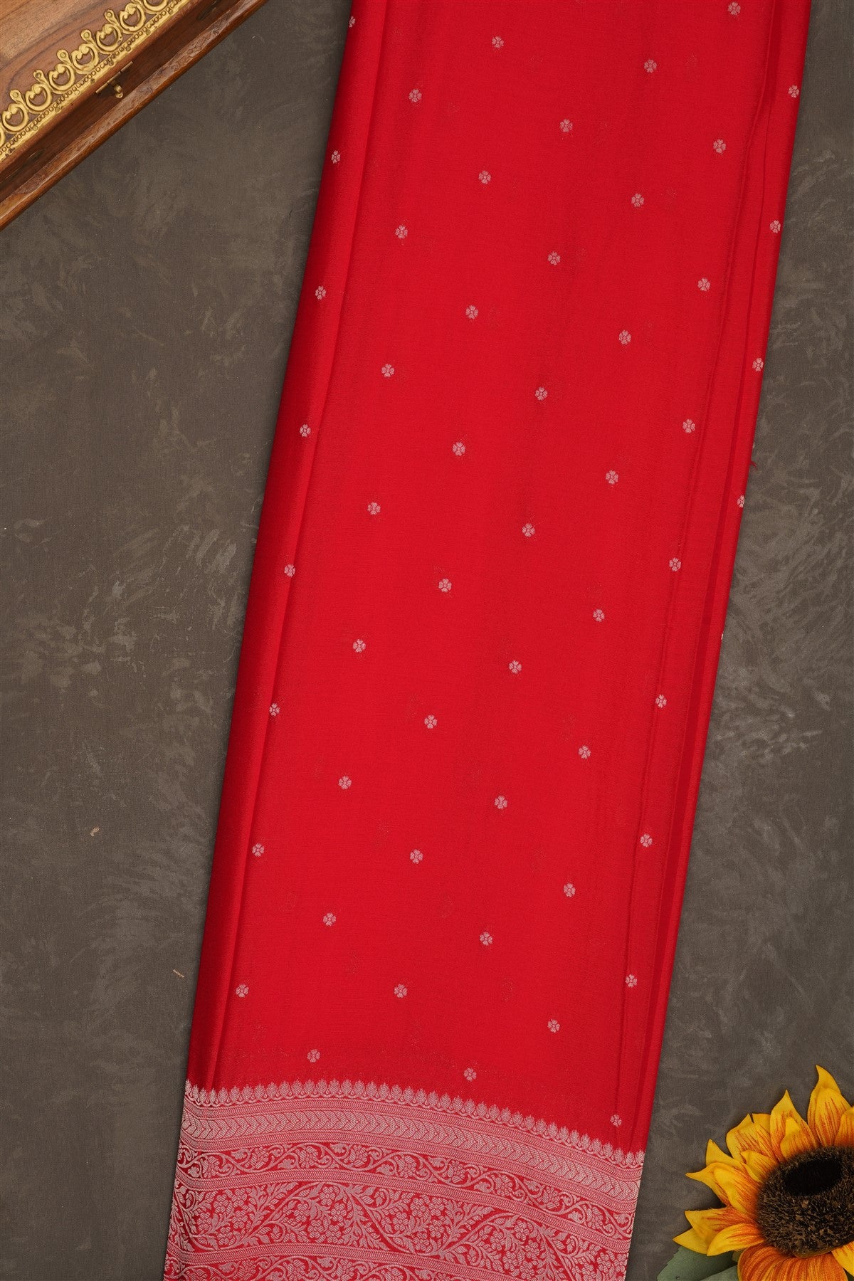 Banarasi Georgette Orange Saree