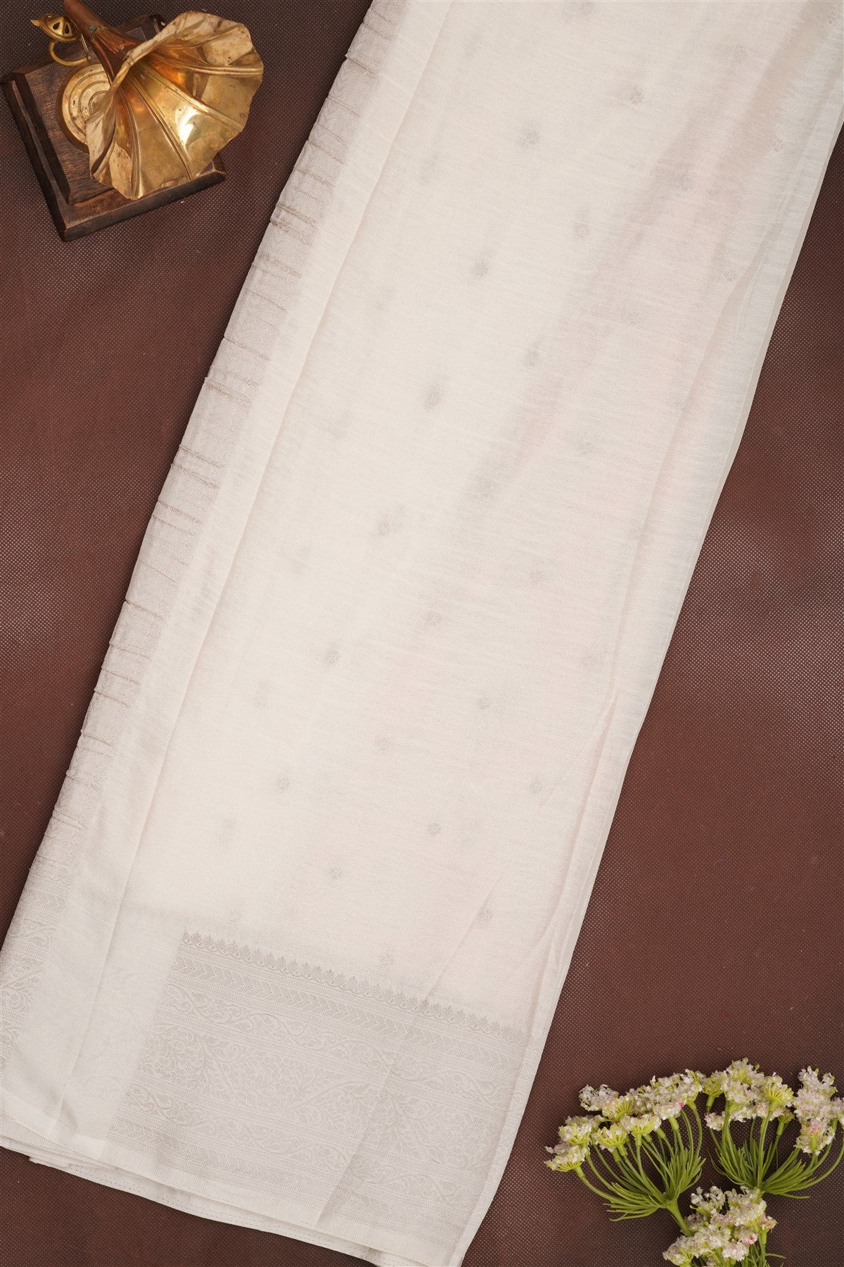 Banarasi Georgette Peach Saree