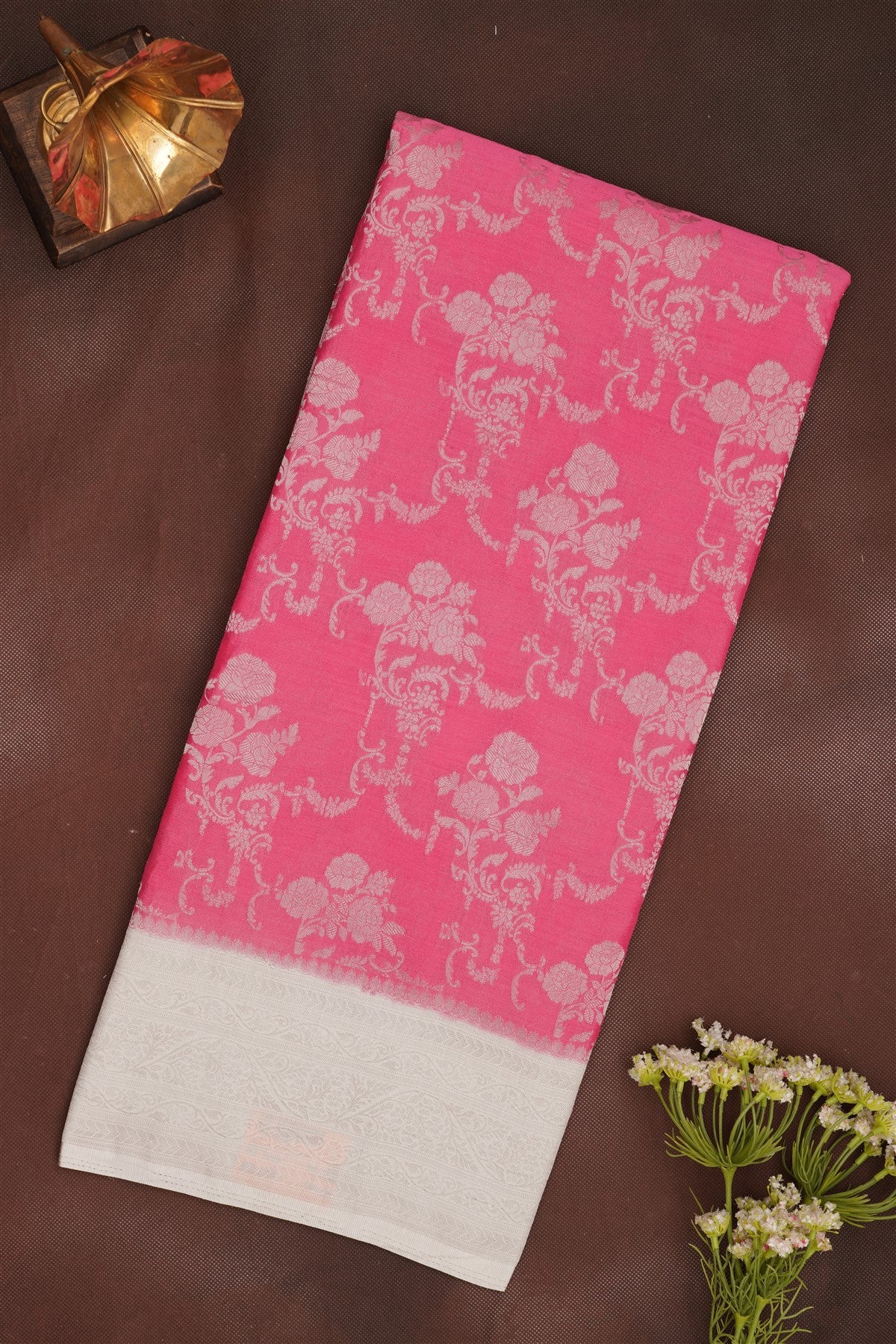 Banarasi Georgette Pink Saree