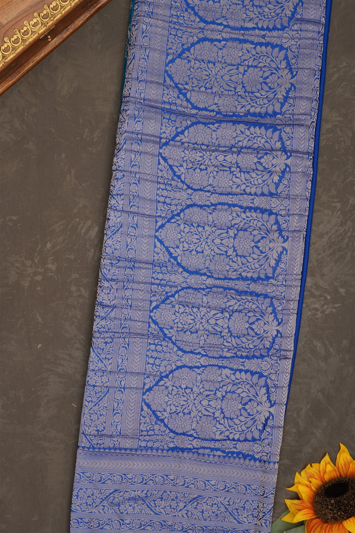 Banarasi Georgette Teal Saree