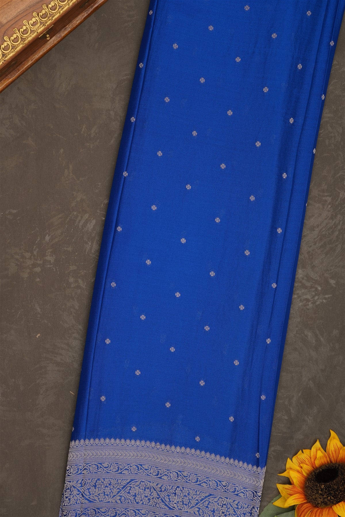 Banarasi Georgette Teal Saree