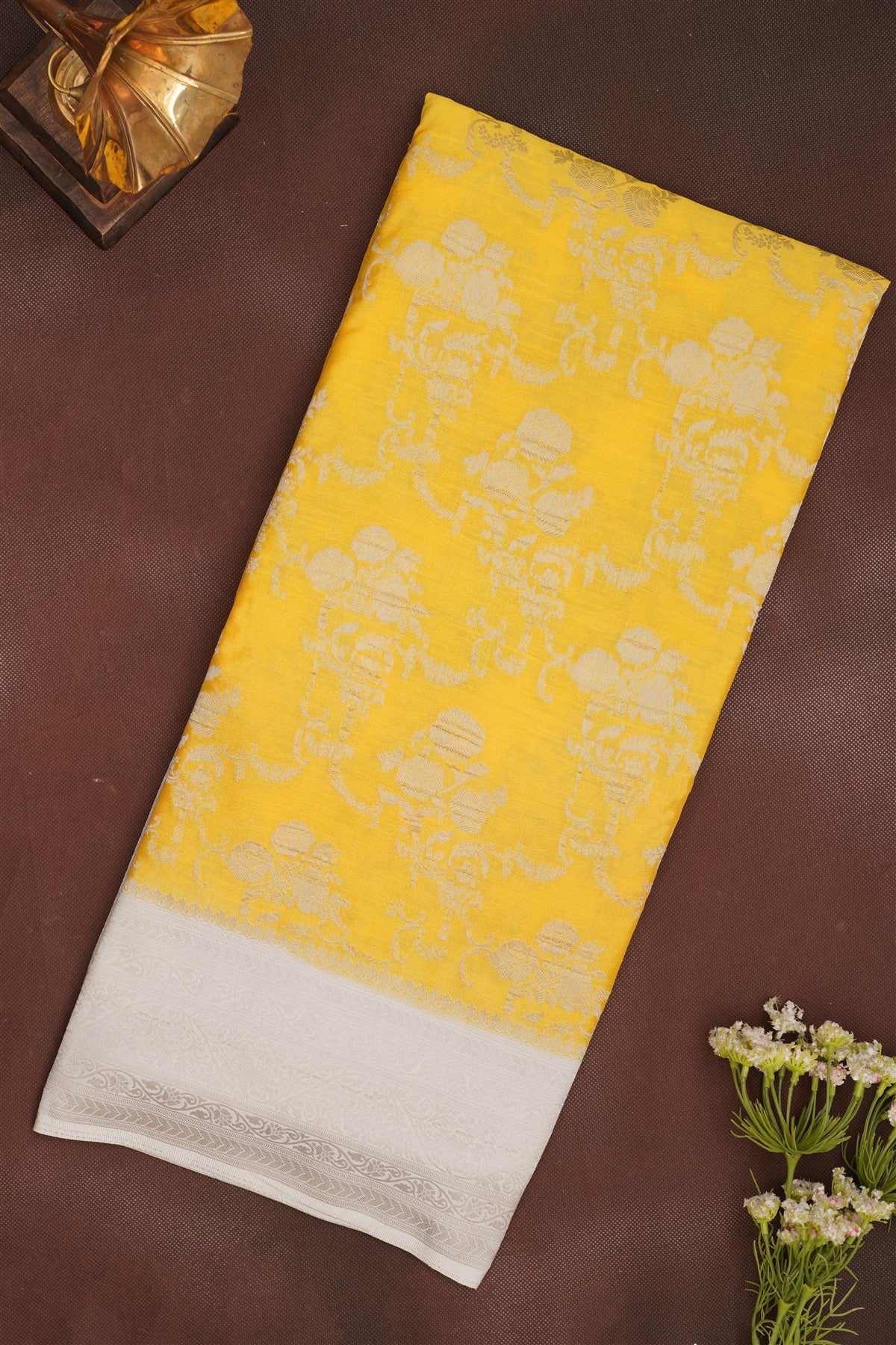 Banarasi Georgette Yellow Saree