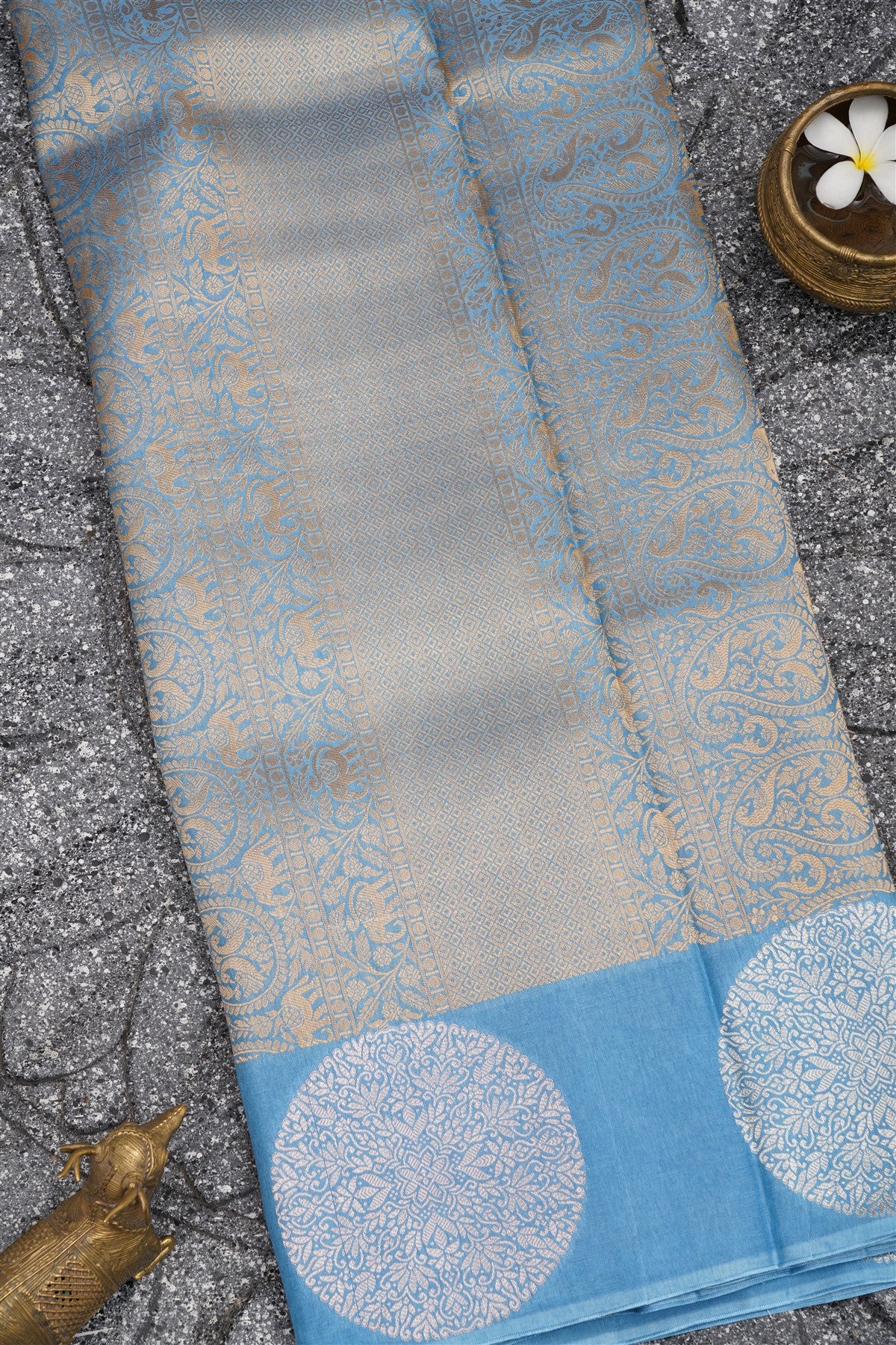 Banarasi Silk Dark Blue Saree
