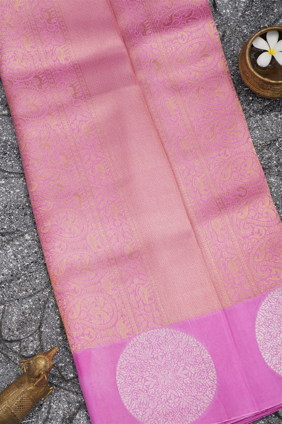 Banarasi Silk Dark Brown Saree