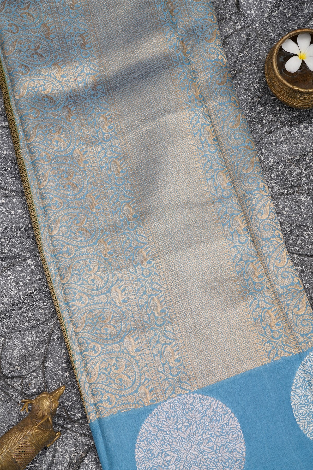 Banarasi Silk Dark Green Saree