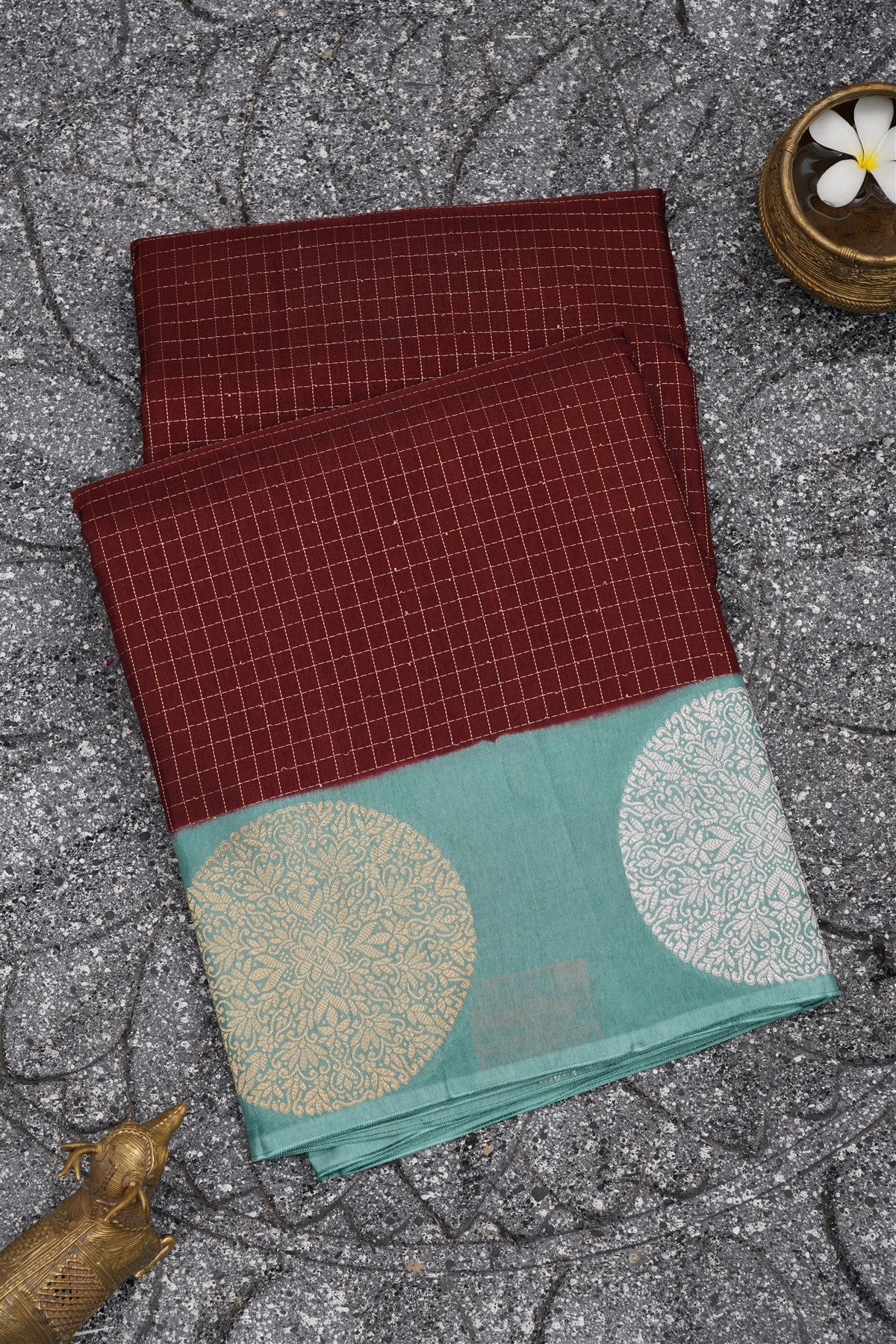 Banarasi Silk Maroon Saree