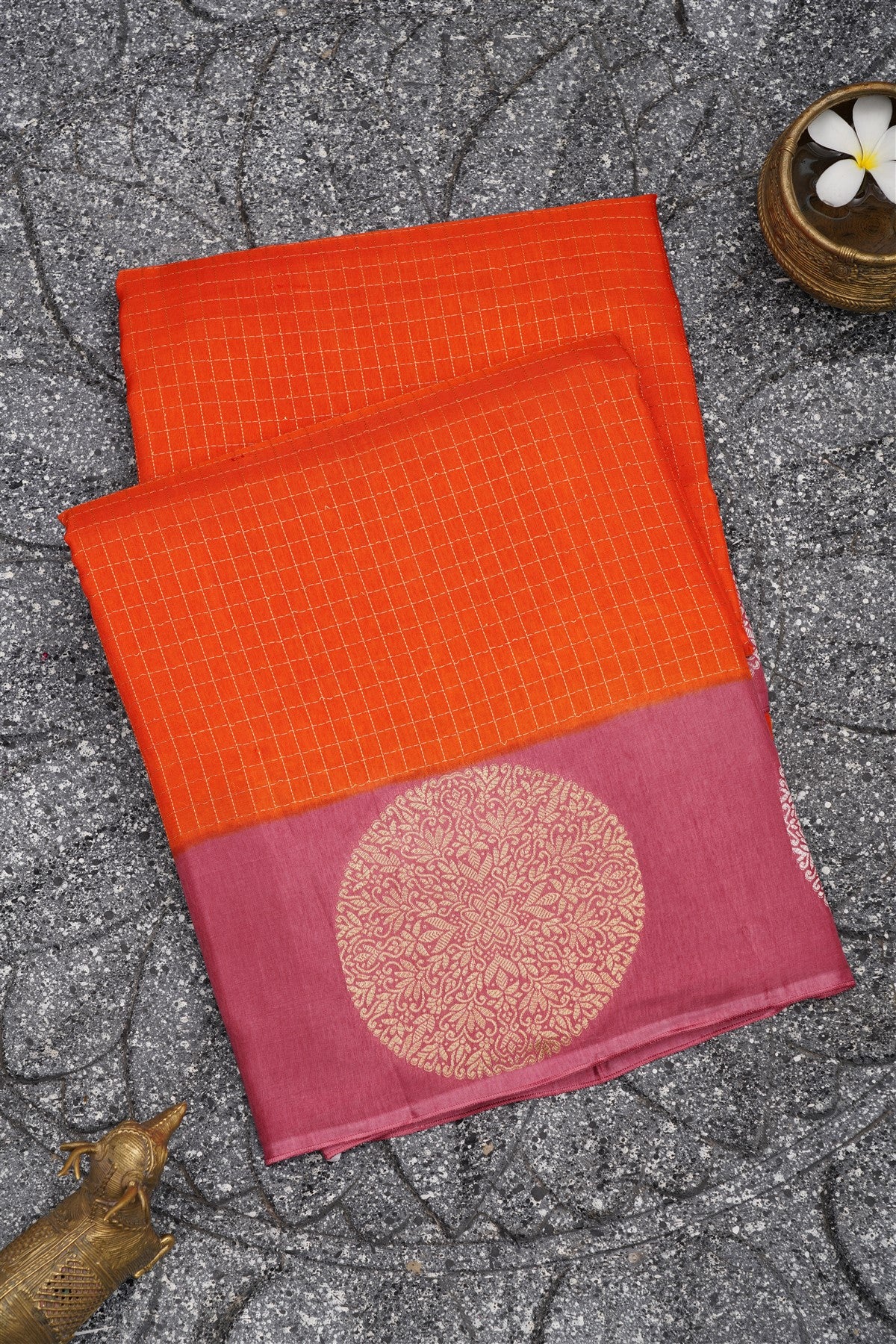 Banarasi Silk Orange Saree