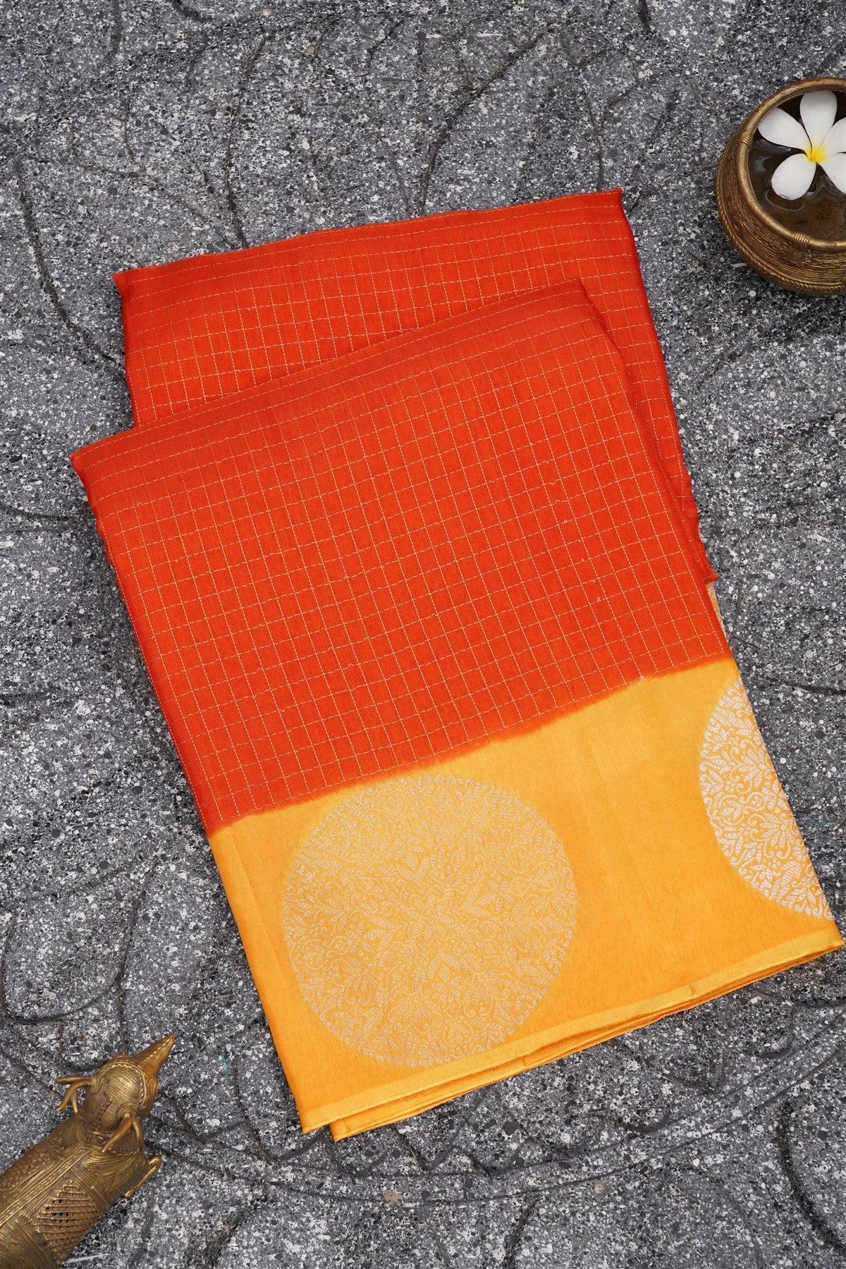 Banarasi Silk Rust Saree