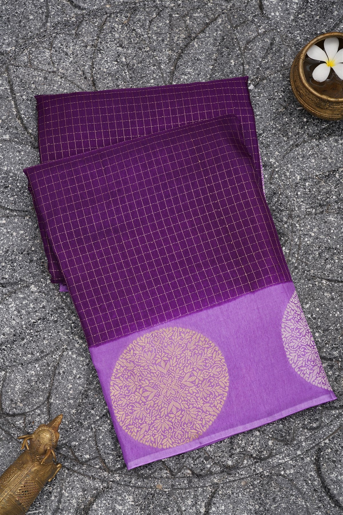 Banarasi Silk Violet Saree