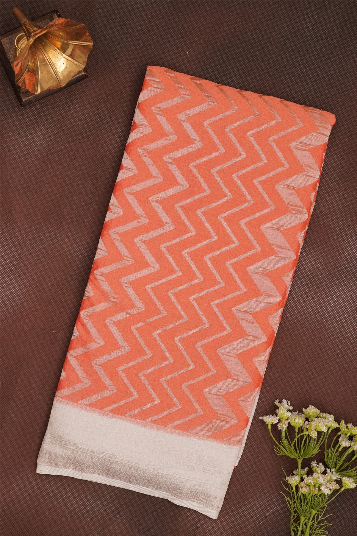 Banarasi Georgette Coral Saree