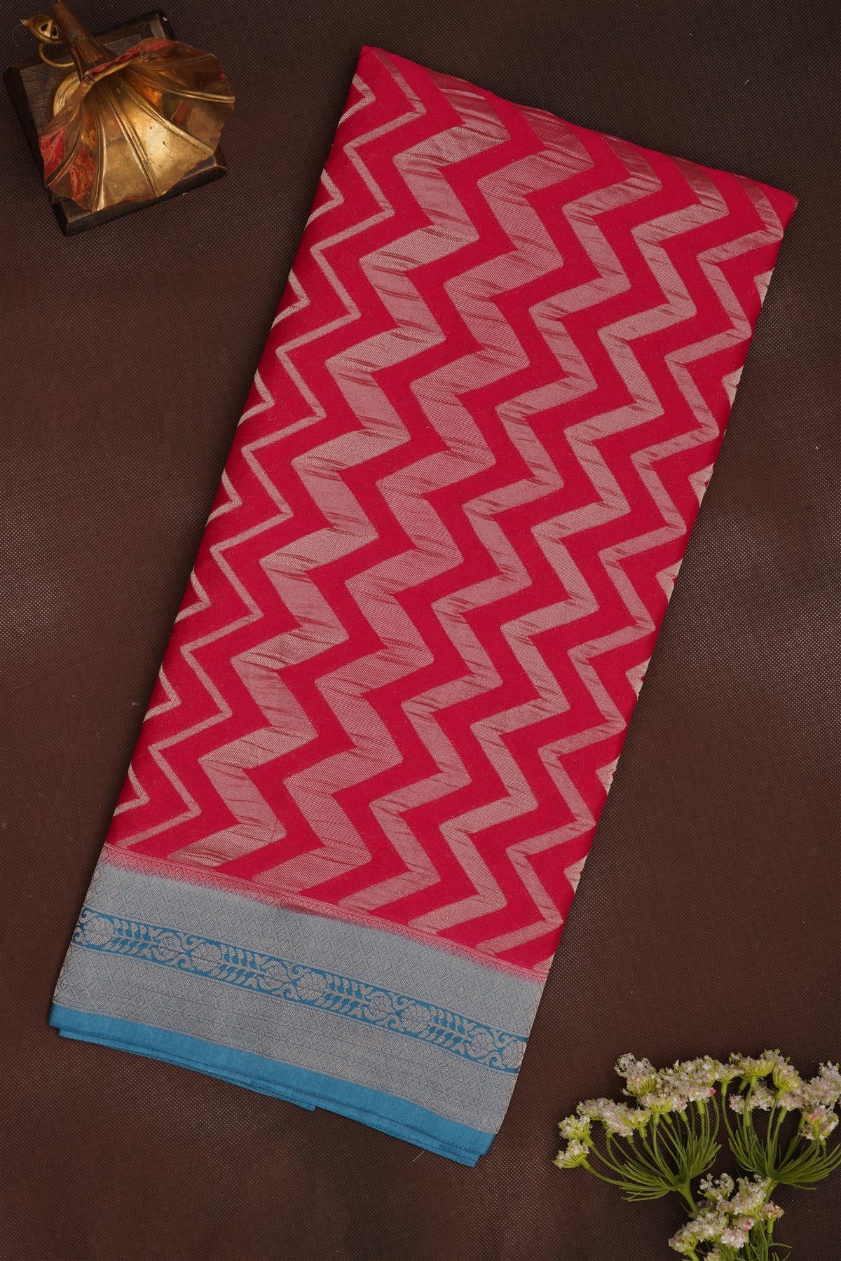 Banarasi Georgette Dark Pink Saree