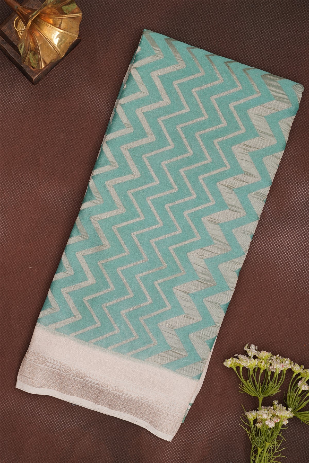 Banarasi Georgette Dark Sea Green Saree