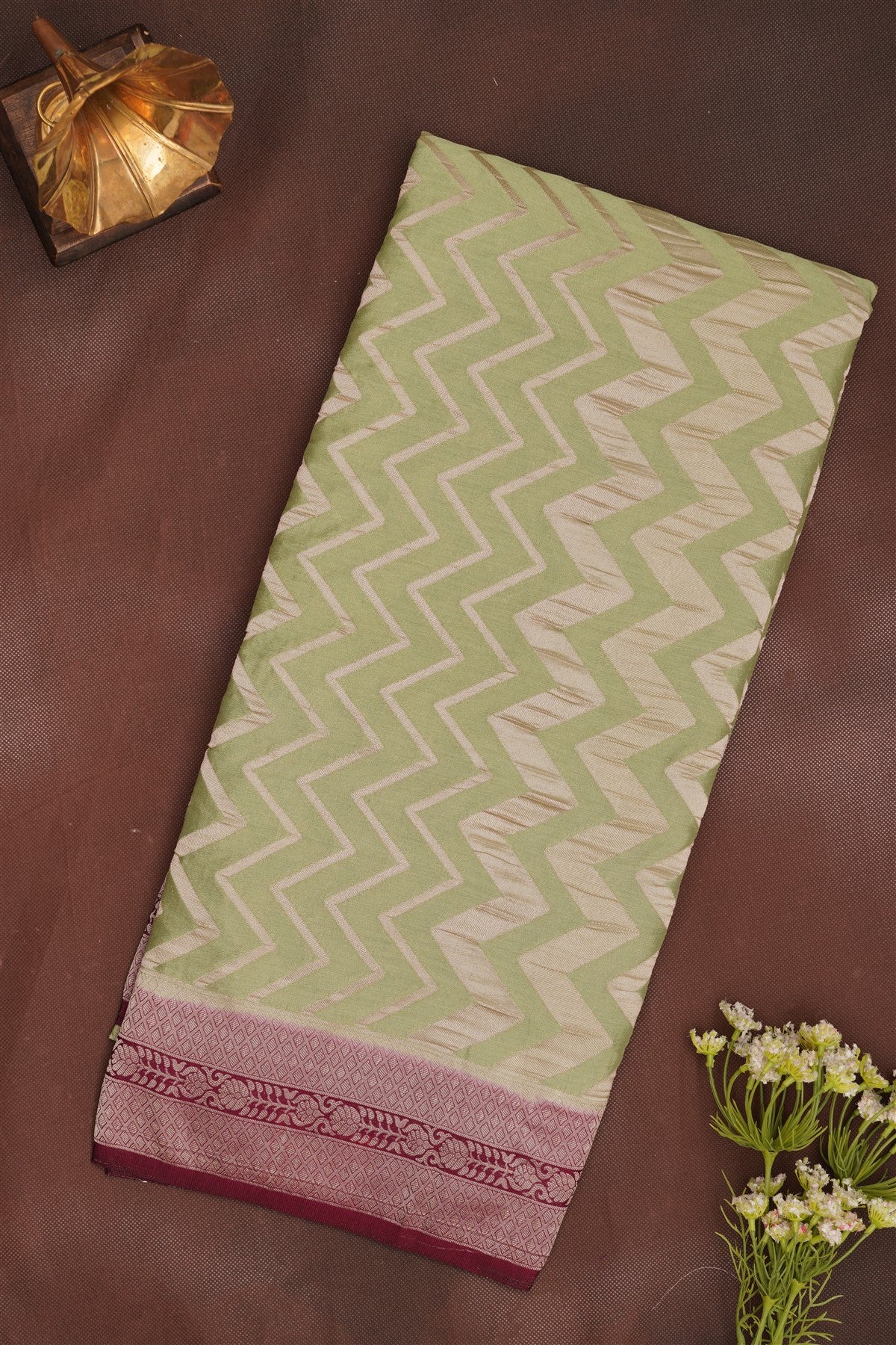 Banarasi Georgette Light Green Saree