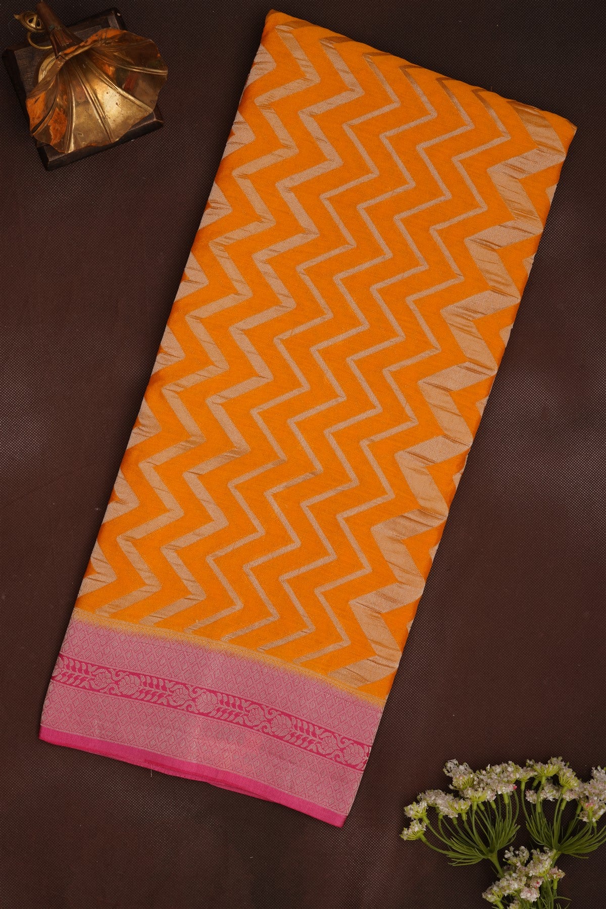 Banarasi Georgette Mustard Saree