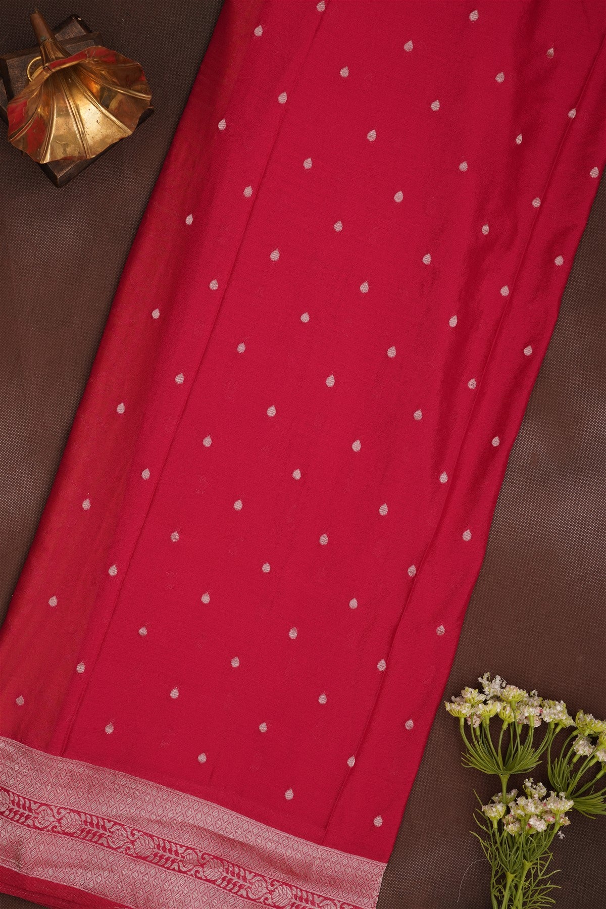 Banarasi Georgette Olive Green Saree