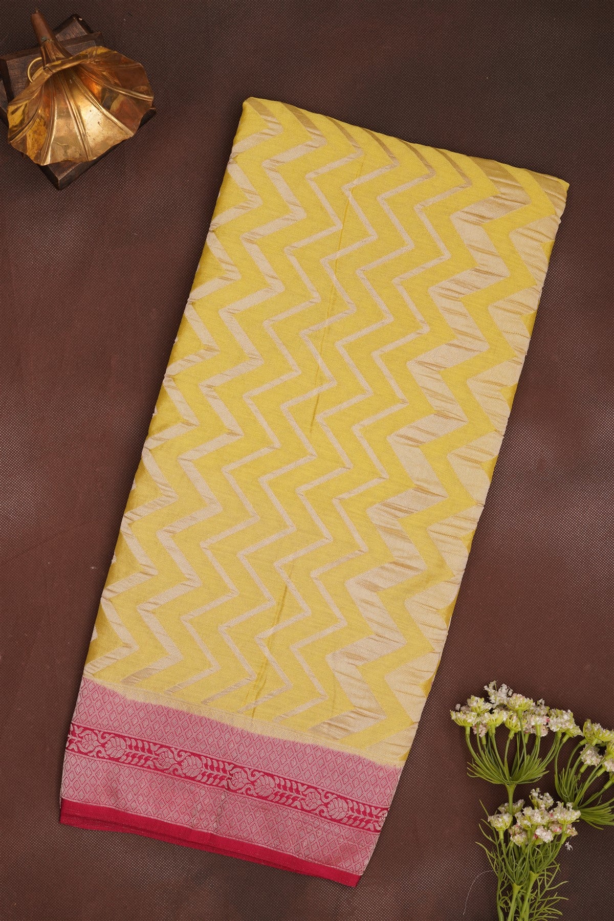 Banarasi Georgette Olive Green Saree