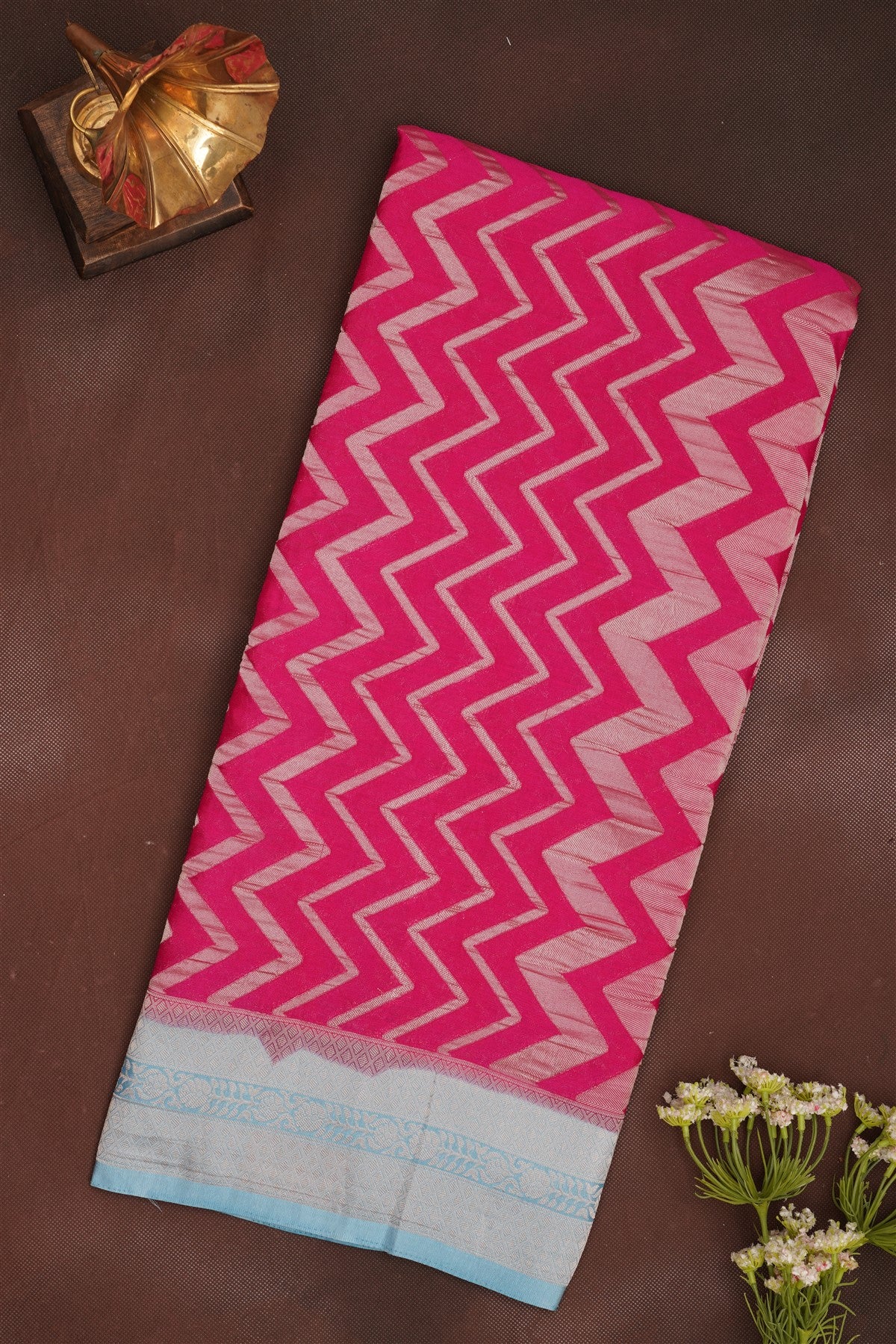 Banarasi Georgette Pink Saree